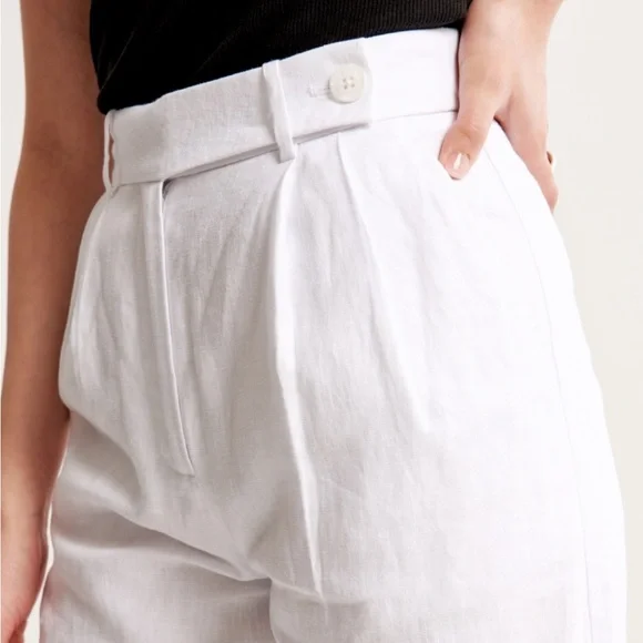 Abercrombie & Fitch White Wide Leg Pants - Picture 3 of 11